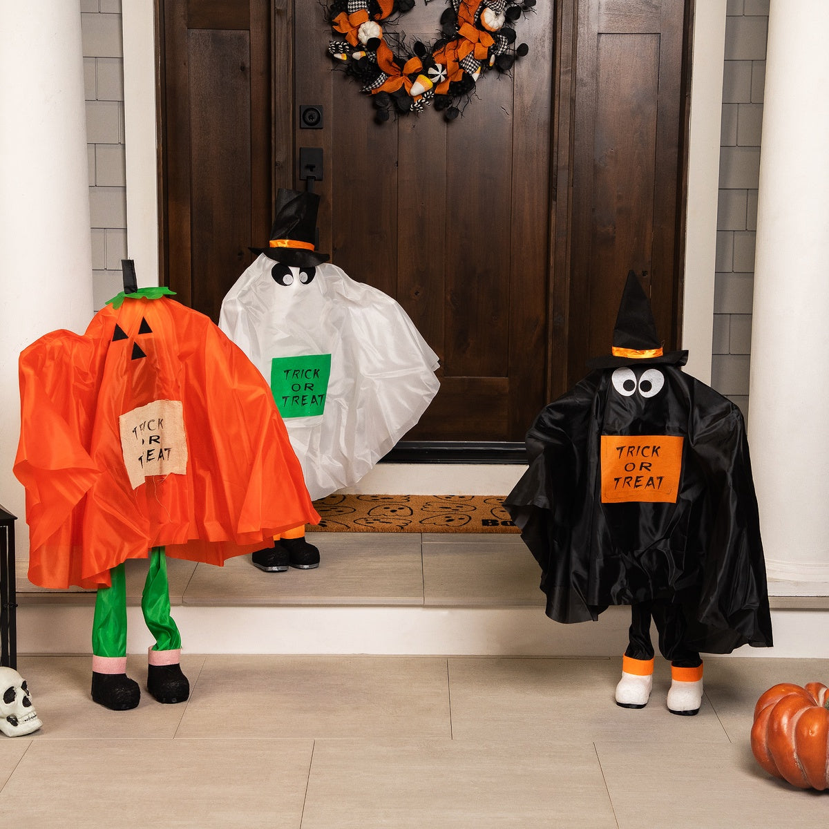  Northlight Ghost  Pumpkin and Bat Standing Halloween Kid Figures - 36