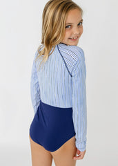 Girls Seaside Long Sleeve One-Piece