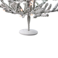 Pre-Lit Medium Flocked Alpine Twig Artificial Christmas Tree - 3' - Warm White Lights