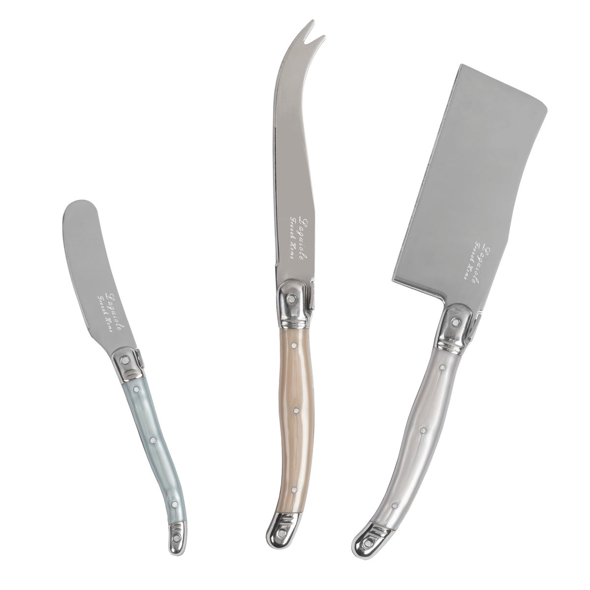  French Home 3 Piece Laguiole Cheese Knife Set With Mother of Pearl Handles - Default Title - Bonton