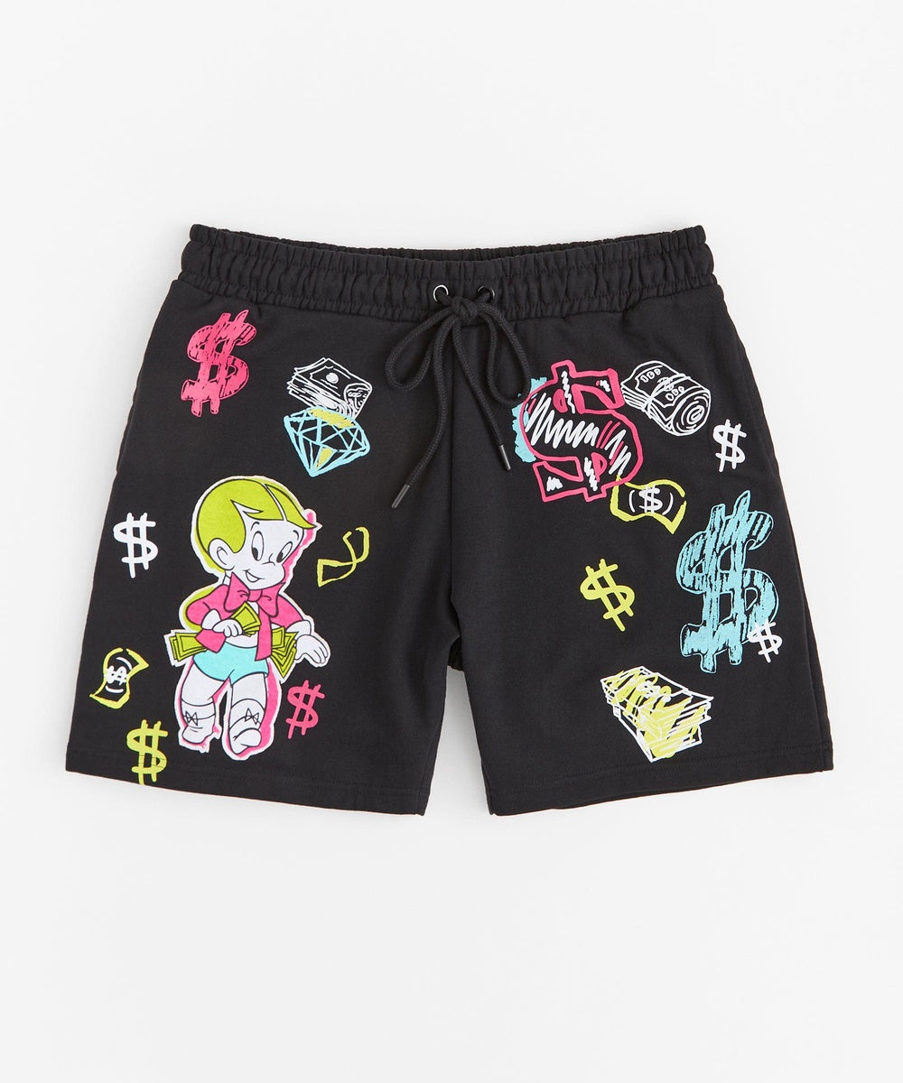  Reason Clothing Richie Rich Money Short - Black - BLACK - Bonton