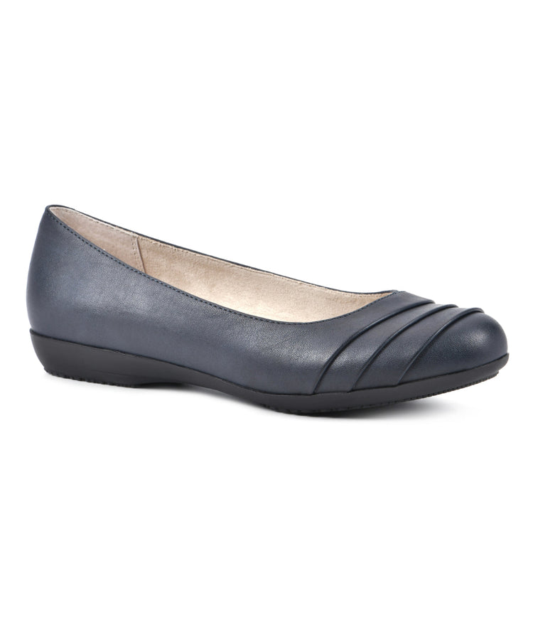 Clara Ballet Flats Navy/Burnished/Smooth