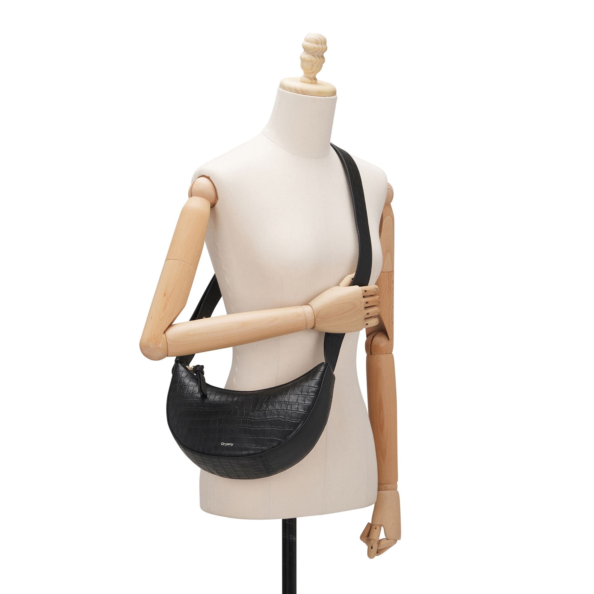  Oryany Rookie Croco Crossbody - Medium Crossbody - Black - Bonton