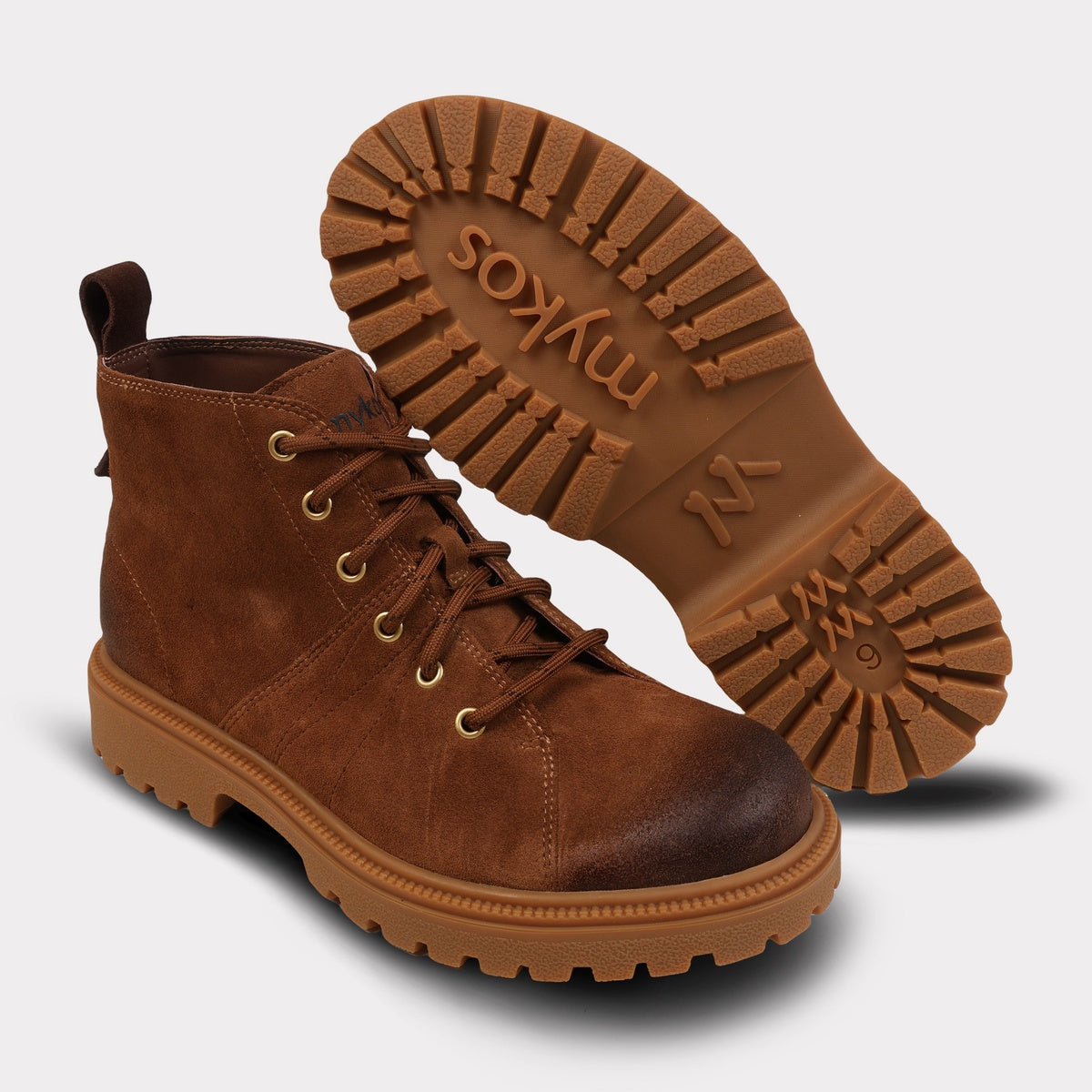  Mykos Roman Men's Lace-Up Boot - Brown - Bonton