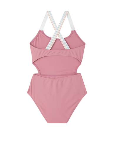Rainbow Star Cut Out Cross Strap One Piece