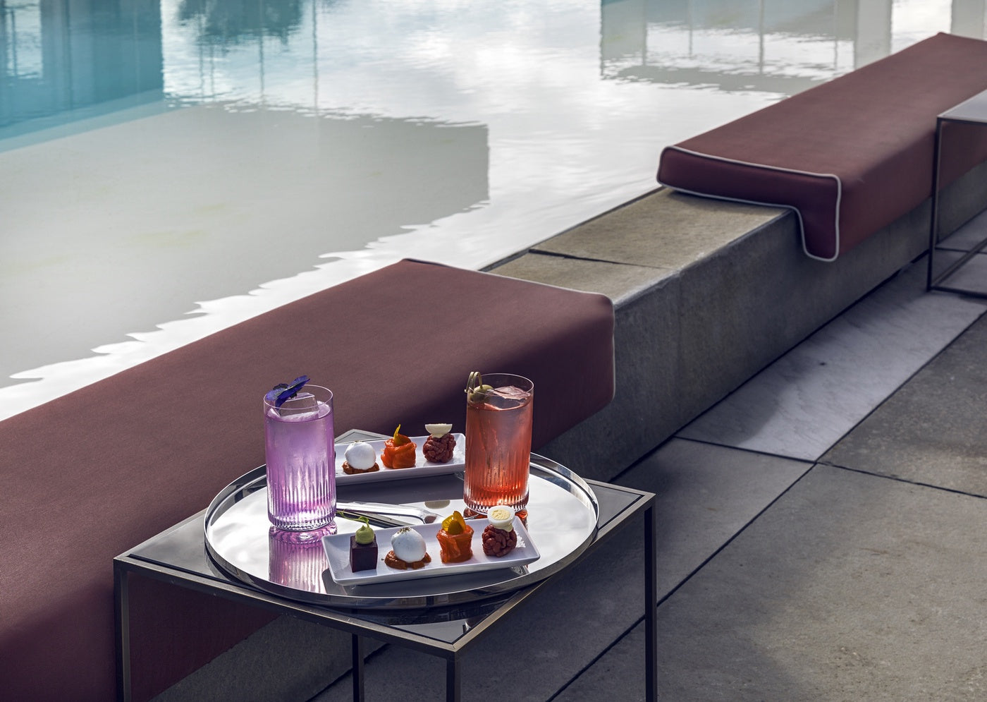  Mepra Stile by Pininarina Round Tray - Silver - Bonton