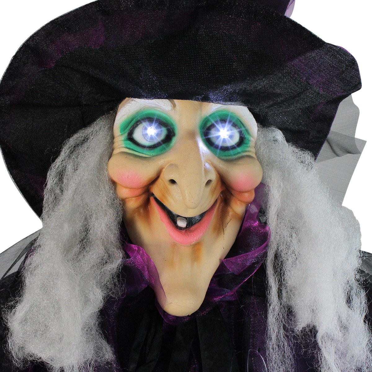  Northlight Lighted and Animated Witch Halloween Figure Decoration - 5.5' - Cool White Lights - Default Title - Bonton