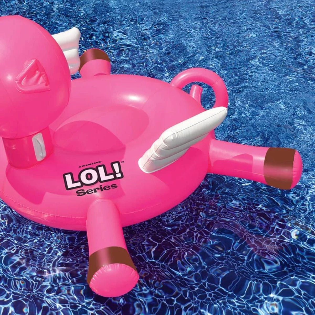  Swim Central Inflatable Flying Pig Swimming Pool Float - 54