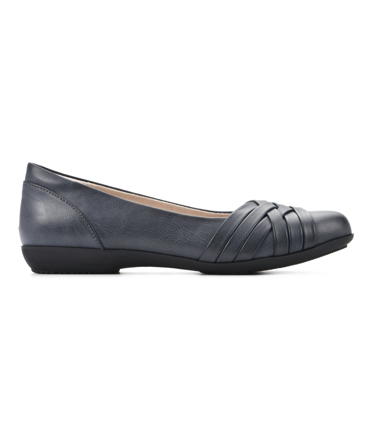 Chic Ballet Flats Navy/Burnished/Smooth – BONTON