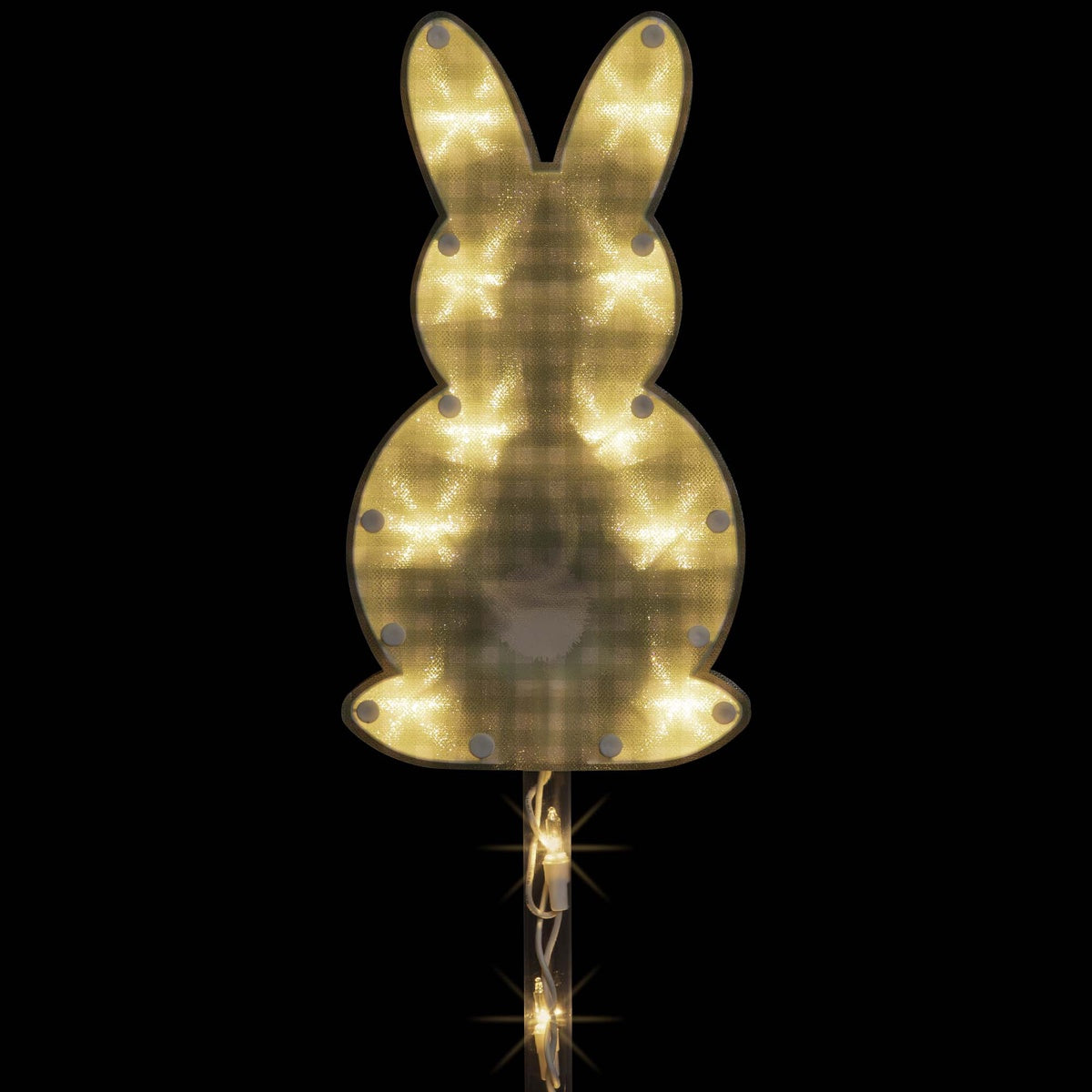  Northlight Plaid Easter Bunny Pathway Marker Lawn Stakes - 28.5