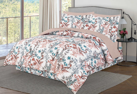 Dan River 8 Piece Reversible Bed in a Bag Comforter Set.
