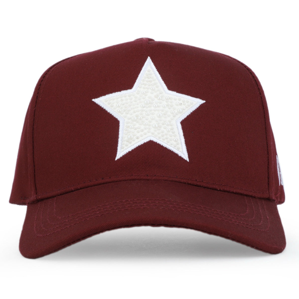 Vintage Havana Vintage Havana Trucker Hat for Women  – Maroon Adjustable Cap – Pearl Star - Default Title - Bonton