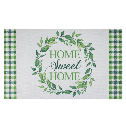 Home Sweet Home Gingham Doormat 18" X 30"