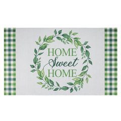 Home Sweet Home Gingham Doormat 18" X 30"