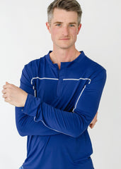 Men's Navy Sport Zip Top