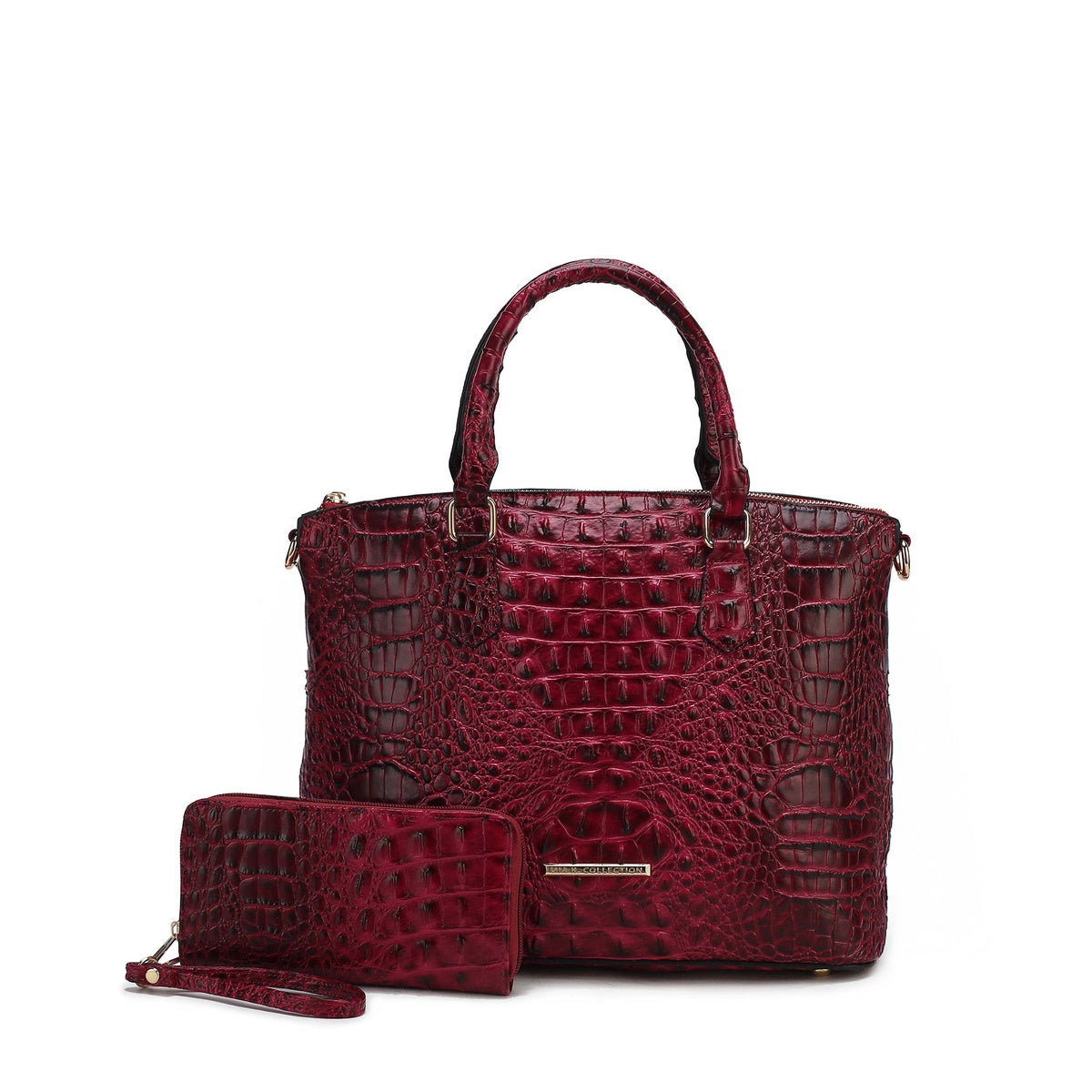  MKF Collection Liora Croc Embossed Tote Bag and Set - Croco Green - Bonton