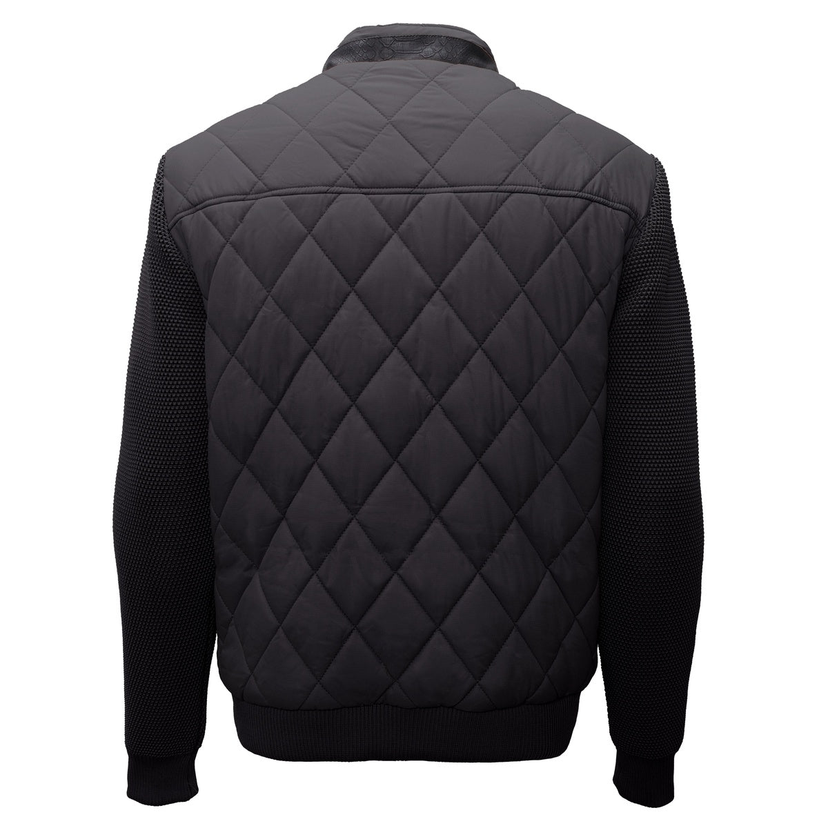  Barocco Urban Crest Quilted Bomber Jacket BLACK - BLACK - Bonton