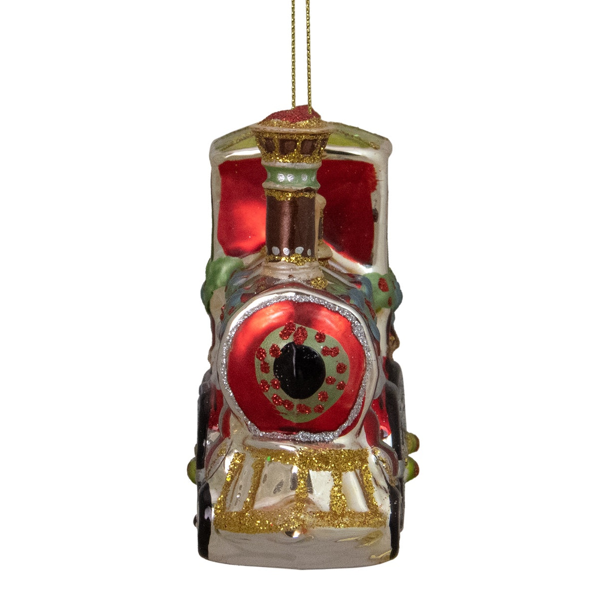  Northlight Train Glittered Glass Christmas Ornament - 5.5