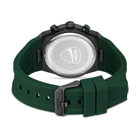 Ducati Chronograph Watch Green Silicon Strap