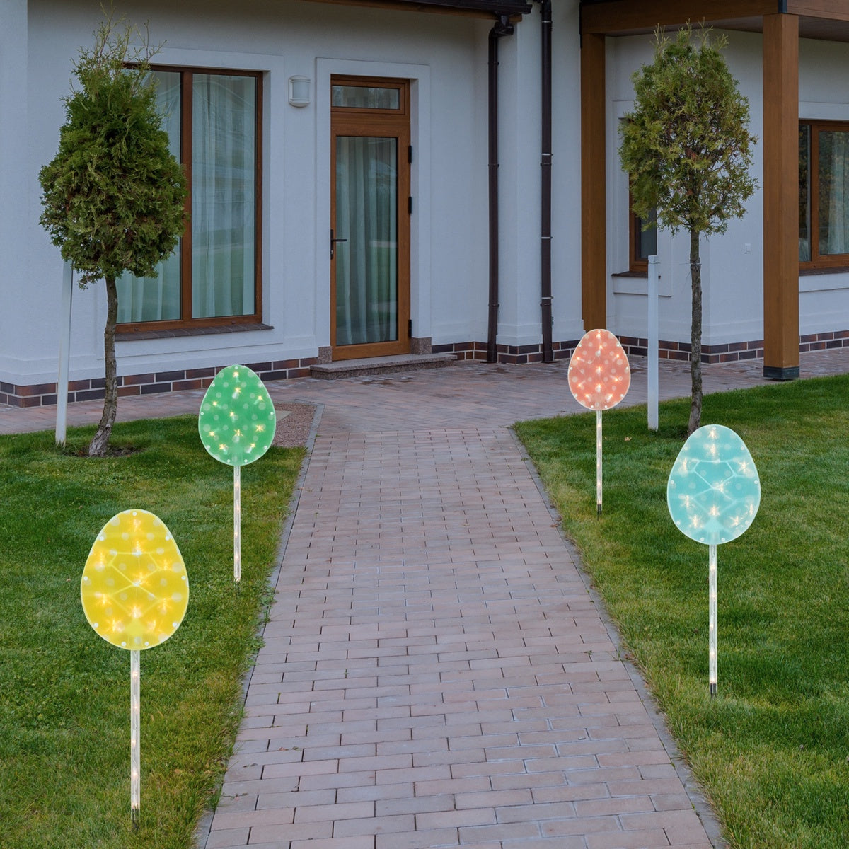  Northlight Easter Egg Pathway Marker Lawn Stakes - 28.5