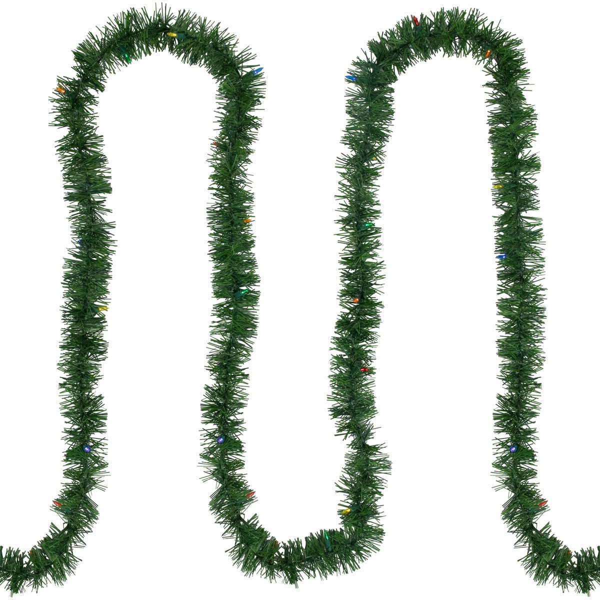  Northlight Pre-Lit LED Battery Operated Pine Artificial Christmas Garland - 18' X 3