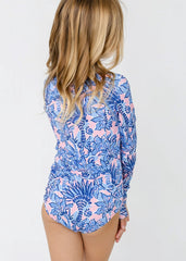 Girls Palm Beach Long Sleeve One-Piece