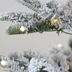 Real Touch™? Pre-Lit Slim Flocked Nordmann Fir Artificial Christmas Tree - 4.5' - Warm Clear LED Lights