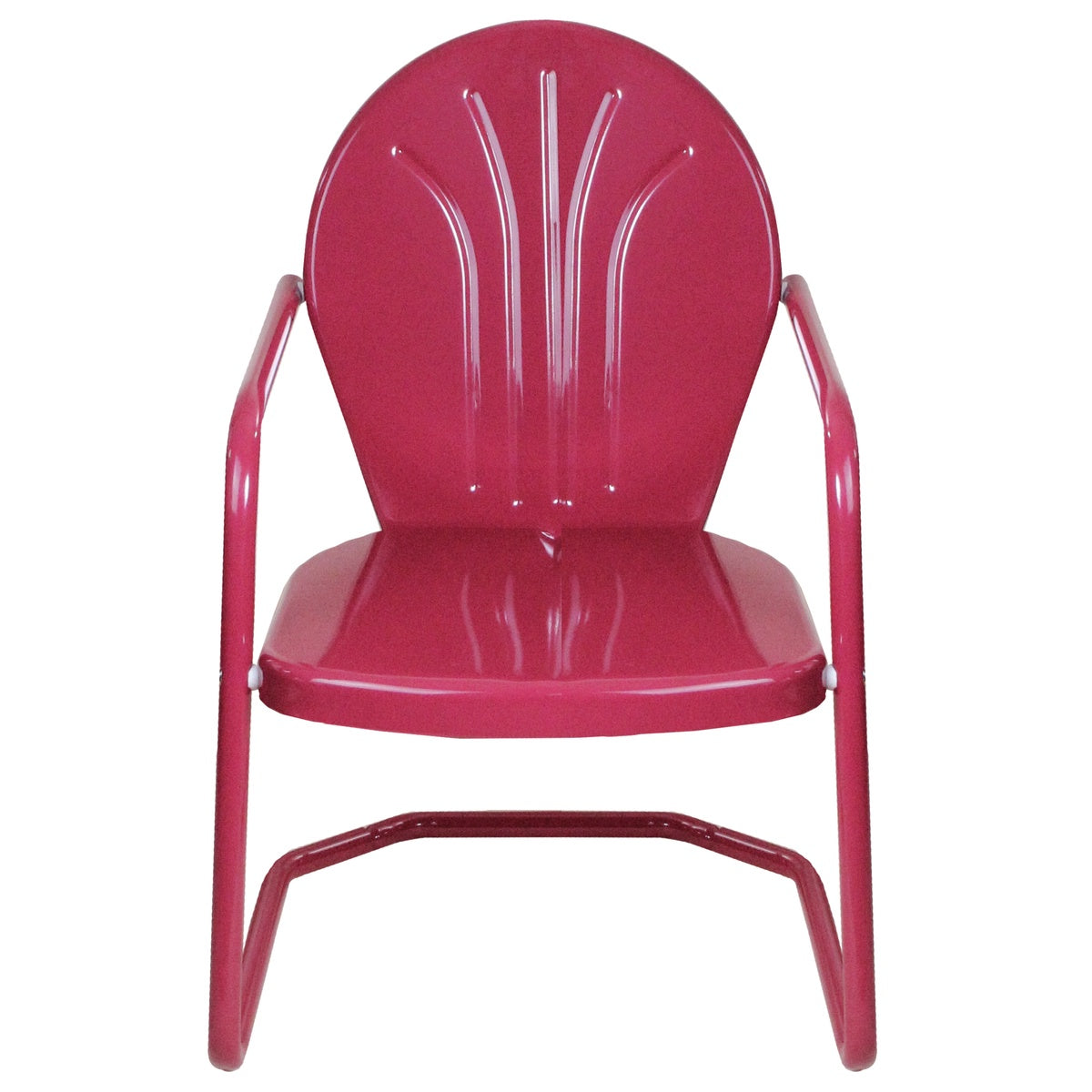  Northlight 34-Inch Retro Tulip Steel Outdoor Steel Armchair  Pink - Pink - Bonton