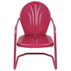 34-Inch Retro Tulip Steel Outdoor Steel Armchair  Pink