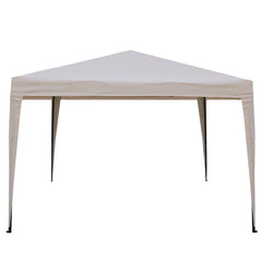 10' X 10' Beige Pop-Up Outdoor Canopy Gazebo