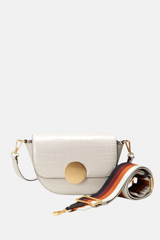 Oryany - Lottie Croco Crossbody Small Handbags - Cream / One Size