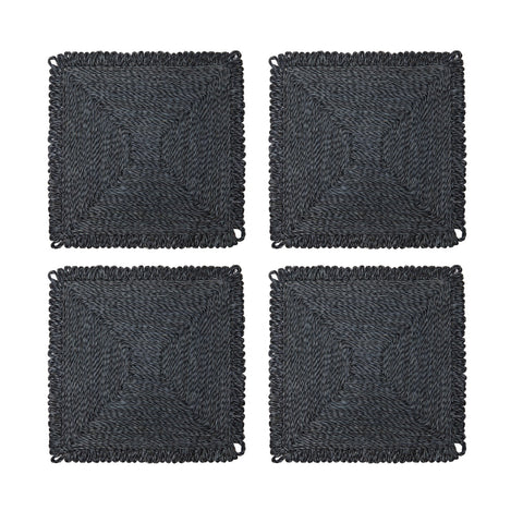 Loopy Abaca 14" Square Placemat - Set of 4