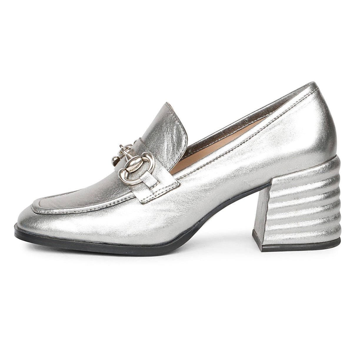  Saint G Vera Metallic - Heeled Loafers - Gunmetal - Bonton