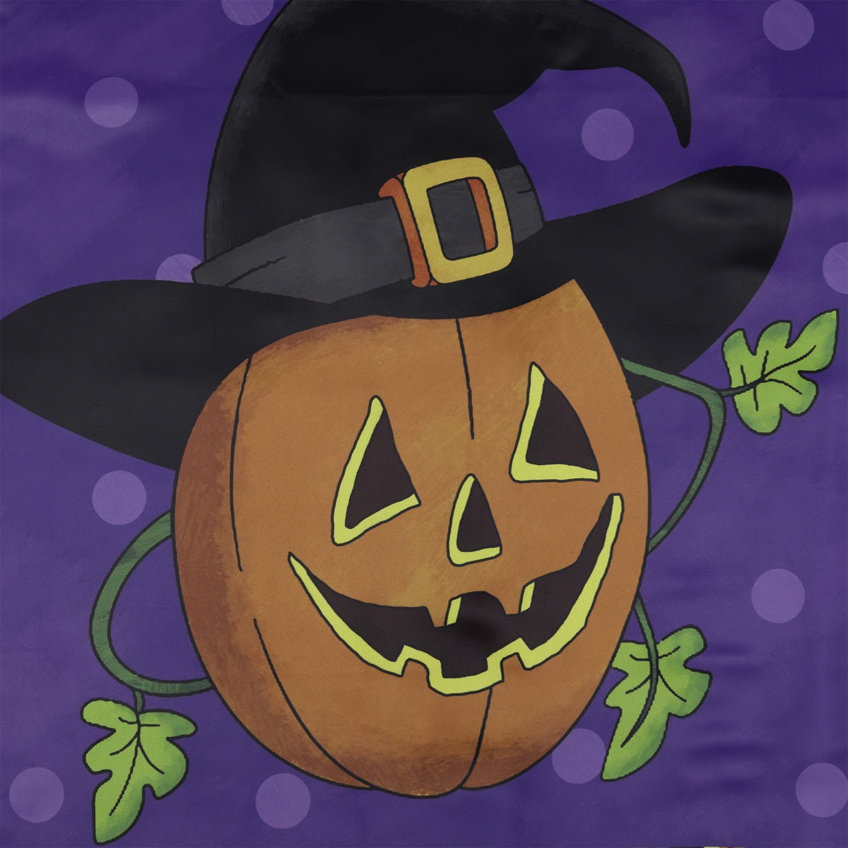  Northlight Happy Halloween Pumpkin in a Witch Hat Outdoor House Flag 28