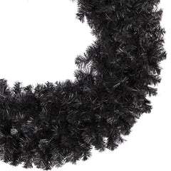 Colorado Spruce Artificial Halloween Wreath - 36" - Black - Unlit