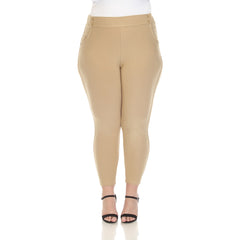 Plus Size Super Soft Elastic Waistband Scuba Pants