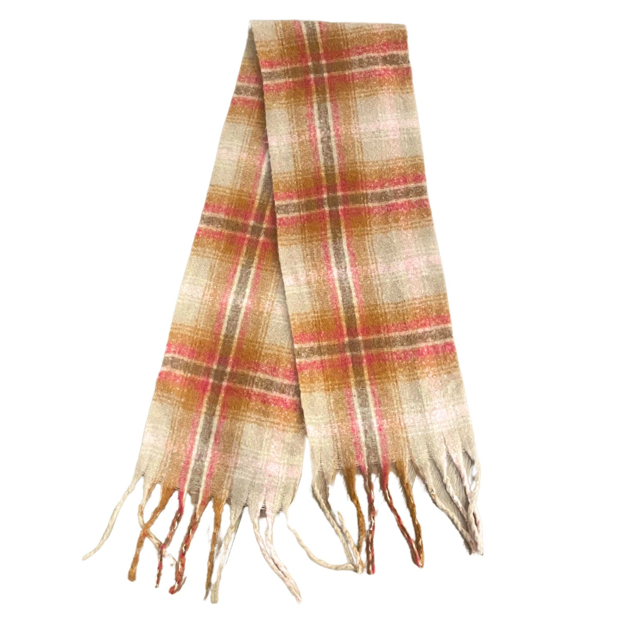  Marcus Adler Plaid Scarf - Brown - Bonton