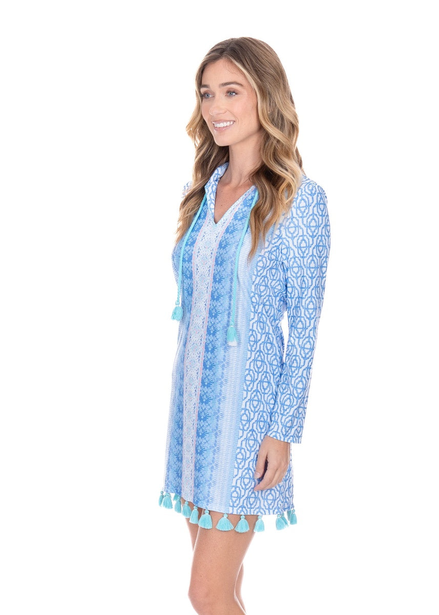  Cabana Life Lake Como Hooded Cover Up - M - Bonton