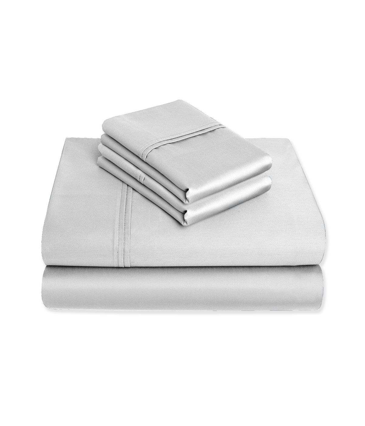  Purity Home Cotton 400 Thread Count Sateen Sheet Set White - White - Bonton