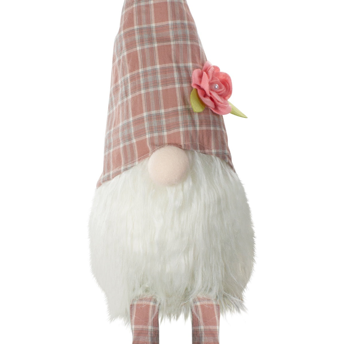  Northlight Plaid Spring Gnome Figure With Dangling Legs - 29