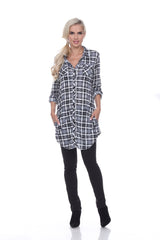 Women's Piper Stretchy Plaid Tunic Top