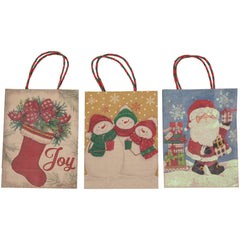 20-Count Assorted Christmas Themed Paper Gift Bags