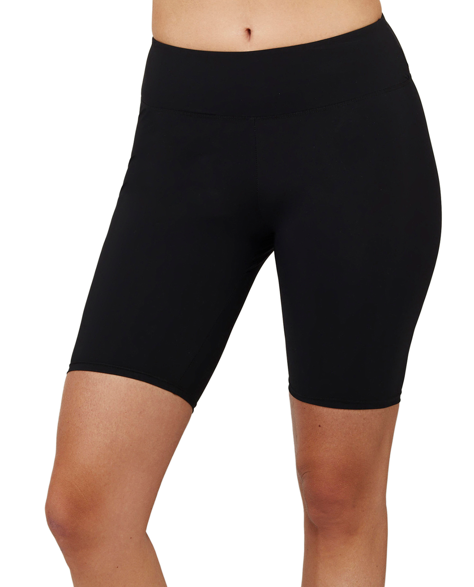  Free Sport Basic High Waist Long Swim Short - Black - Bonton