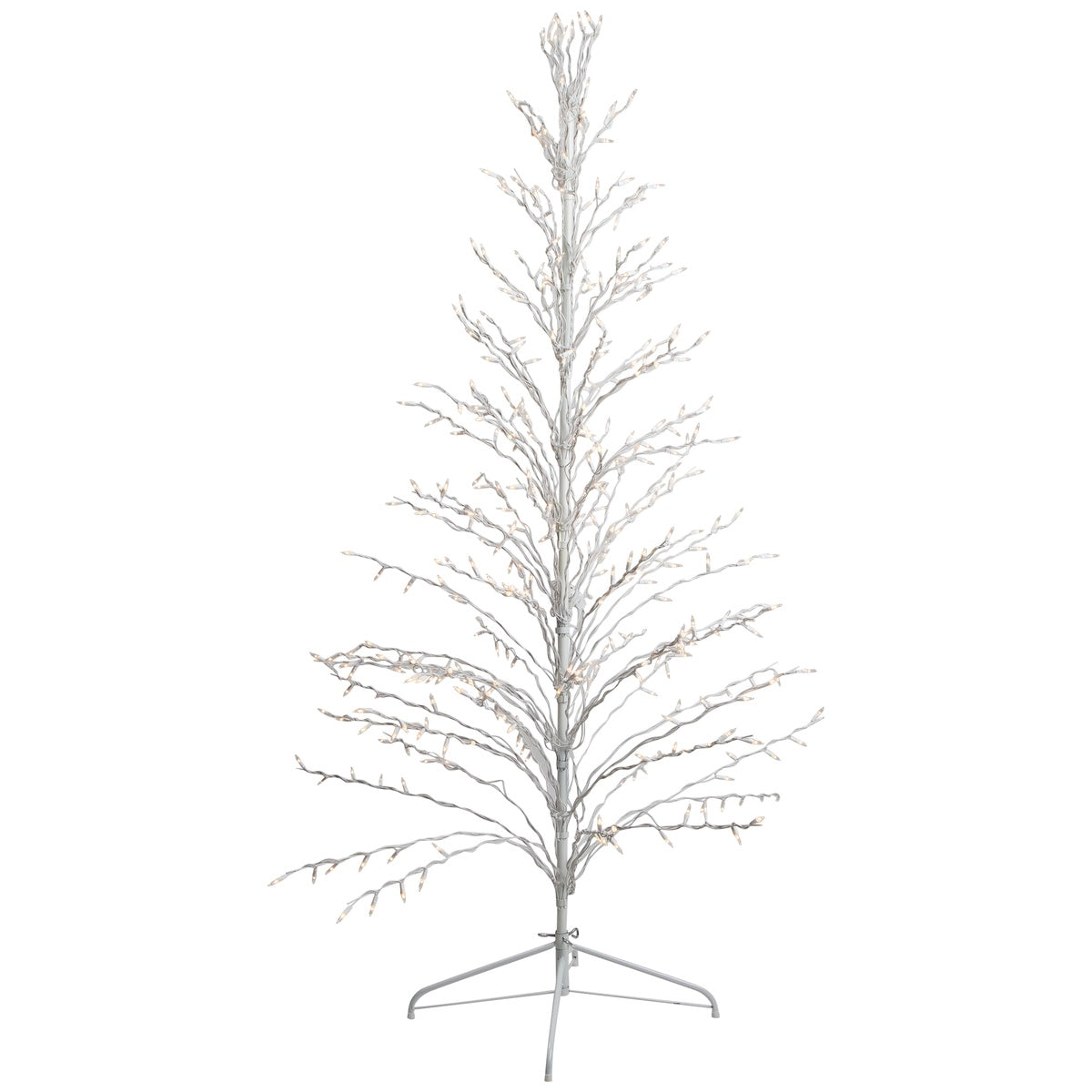  Northlight Lighted Cascade Twig Outdoor Christmas Tree - 6' - White - Clear Lights - Default Title - Bonton