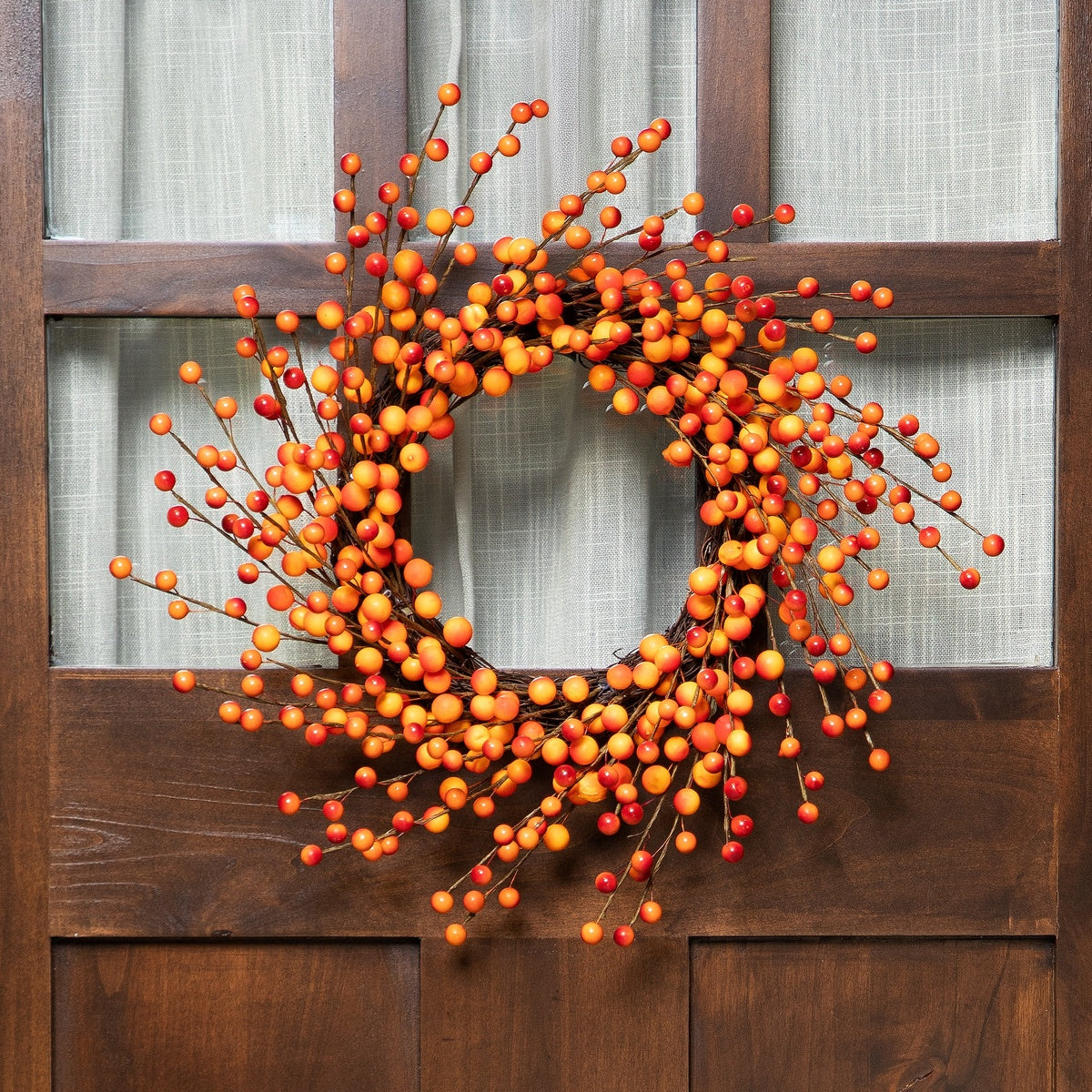  Northlight Artificial Berries Fall Harvest Twig Wreath - 14