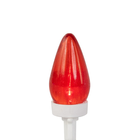 C7 LED Fourth of July Lights - Red  Blue and White - 16' White Wire - 50ct
