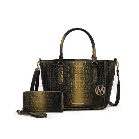 Aphelia Croc-Embossed Handbag