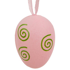 29ct Pastel Pink  Green and White Spring Easter Egg Ornaments 3.25"