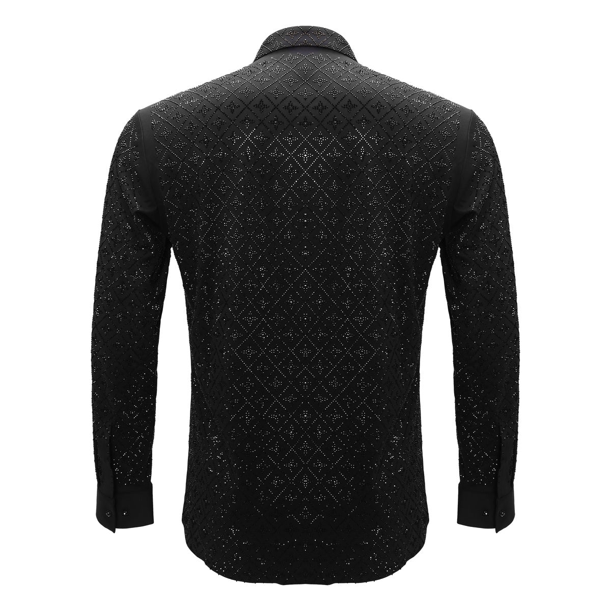  Barocco Sharp Armor Button-Up Shirt BLACK/BLACK - BLACK/BLACK - Bonton