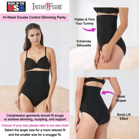 InstantFigure Shapewear Hi-Waist Double Control Slimming Panty WPY020